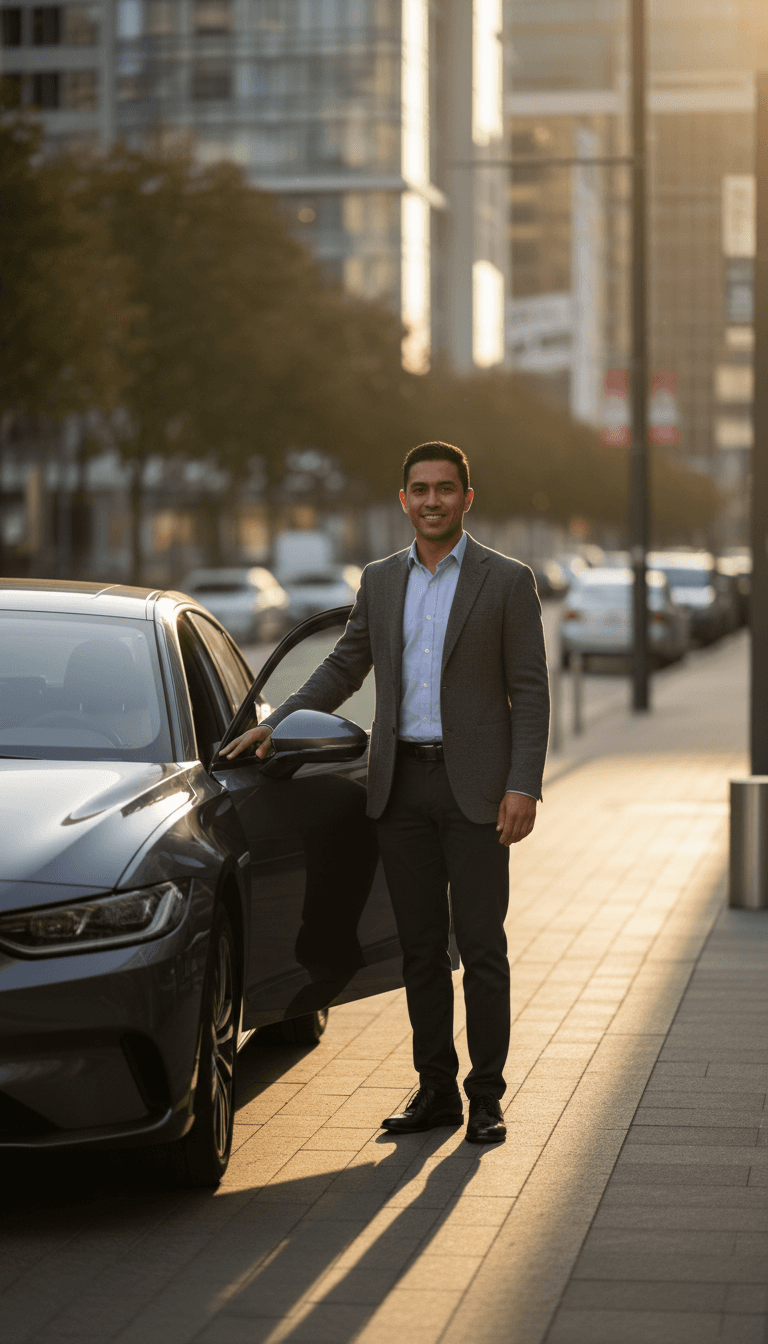 Experienced Bestrider driver in premium sedan interior